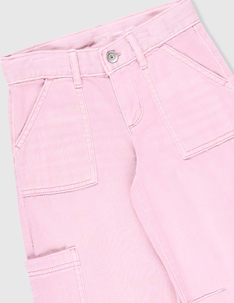 Jeans cargo amplio para niña 3