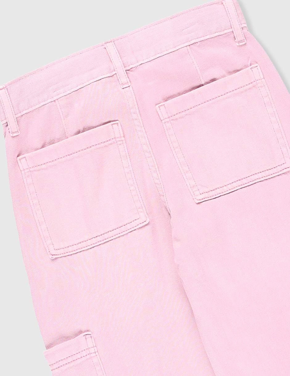 Jeans cargo amplio para niña 4