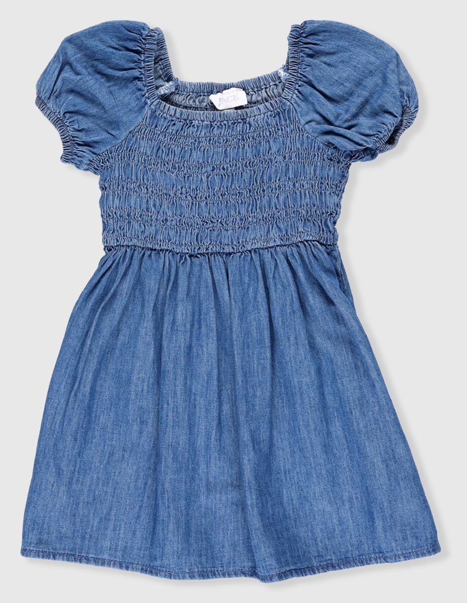 Vestido manga regular para niña