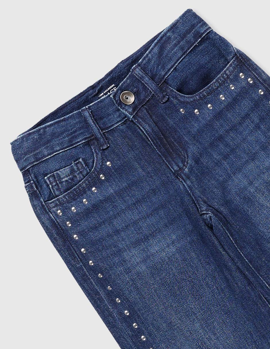 Jeans amplio lavado claro para niña 3