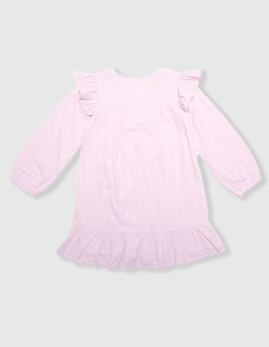 Vestido manga regular para niña 2