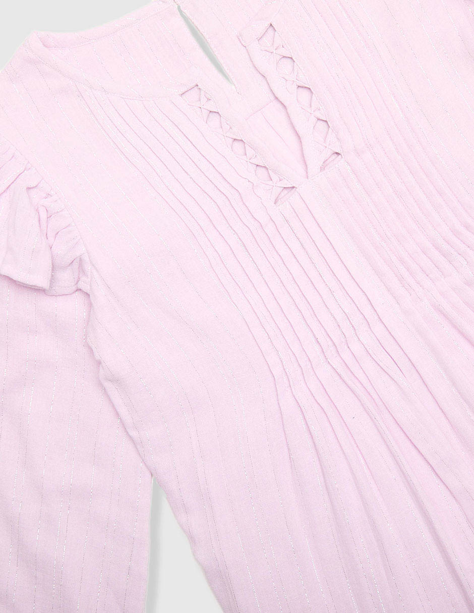 Vestido manga regular para niña 3