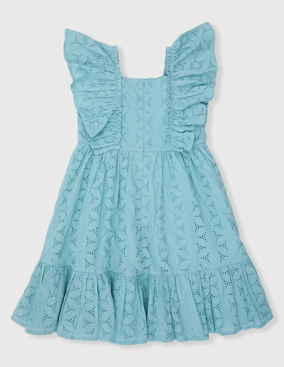 Vestido manga volantes para niña 2
