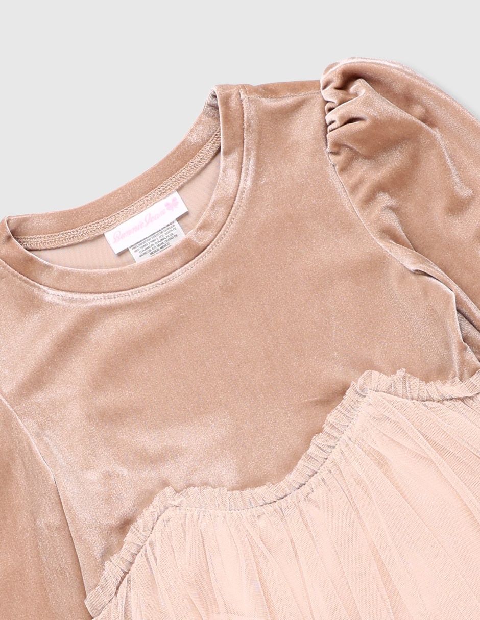 Vestido manga regular para niña 3