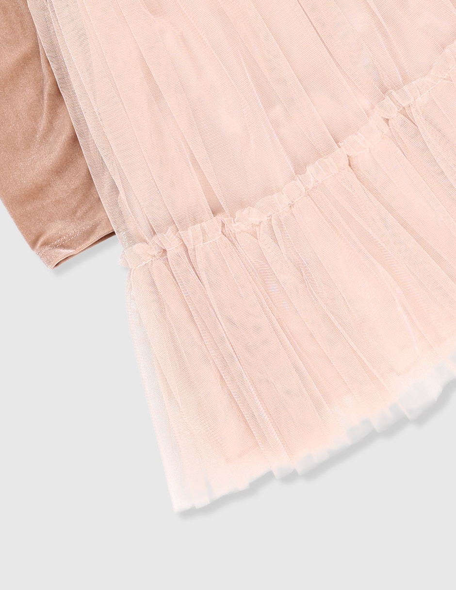 Vestido manga regular para niña 4