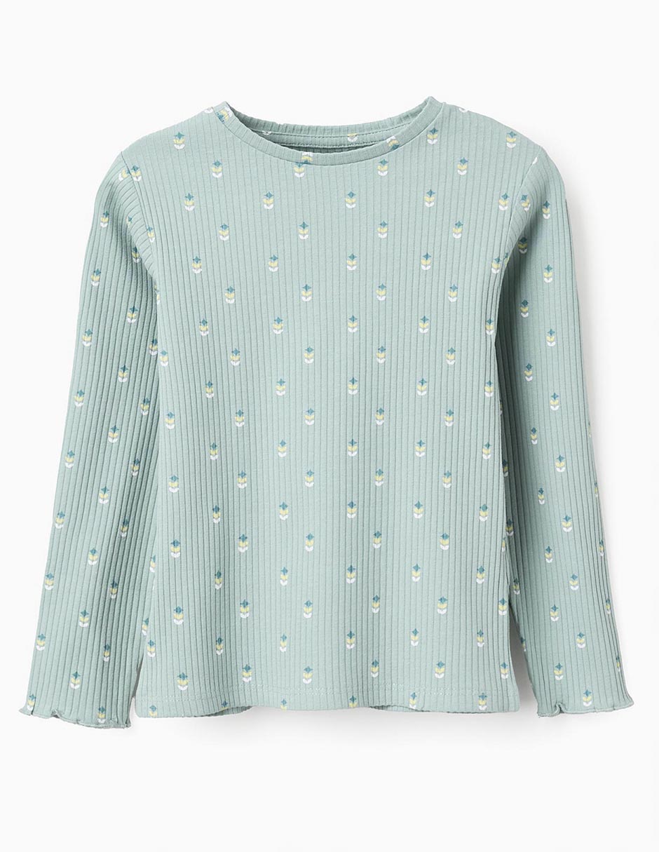 Playera manga larga para niña