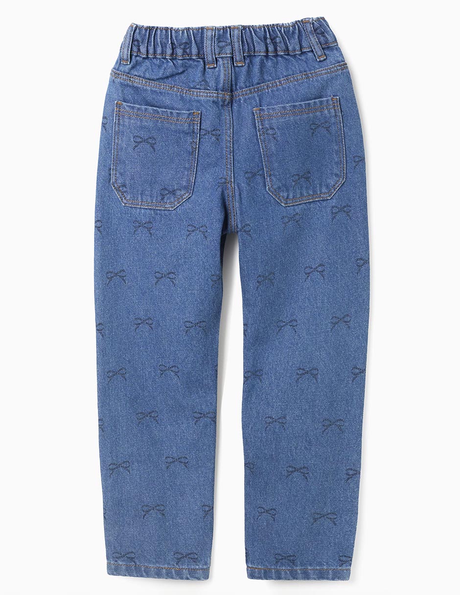 Jeans straight Zippy lavado claro para niña 2