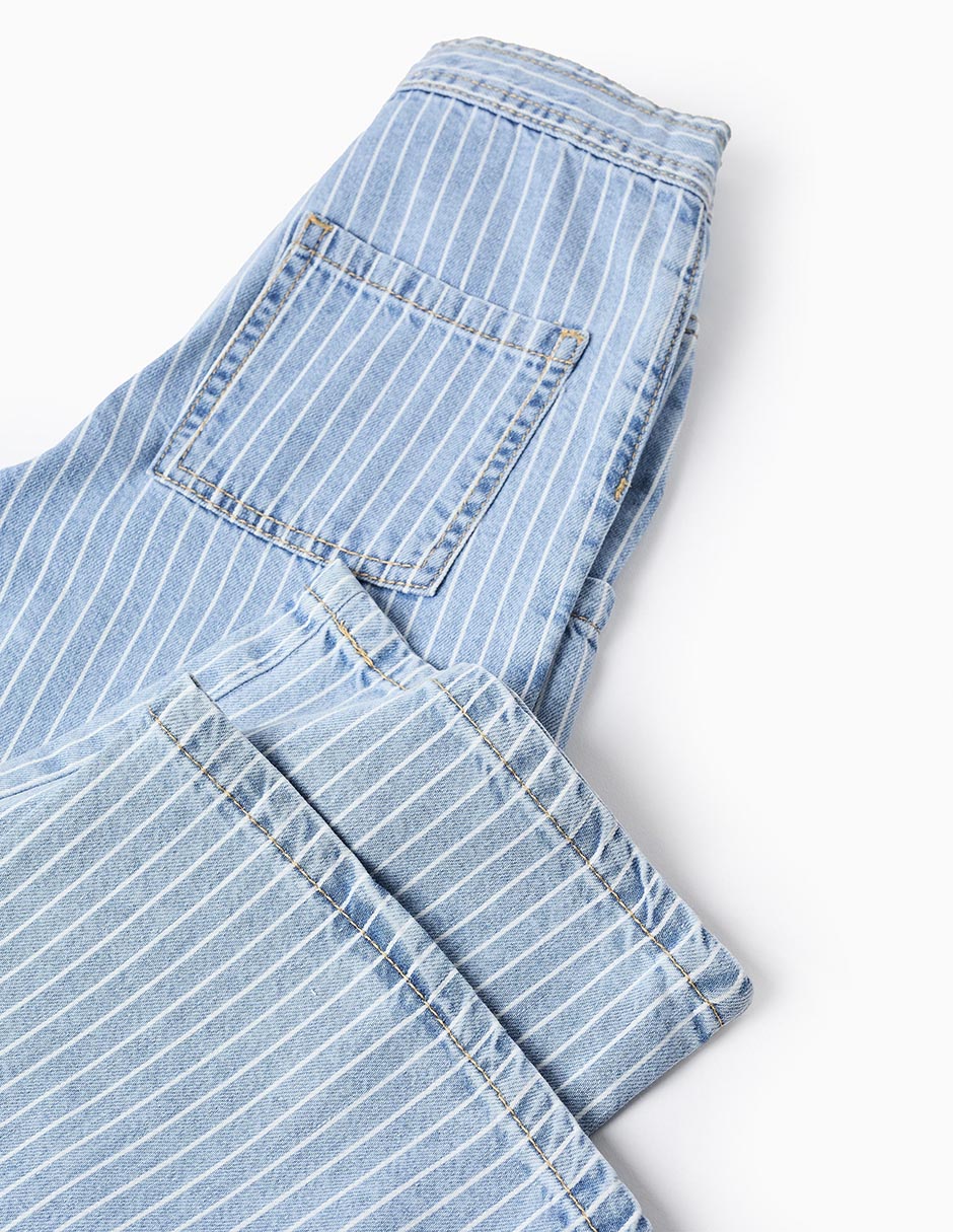Jeans amplio lavado claro para niña 4