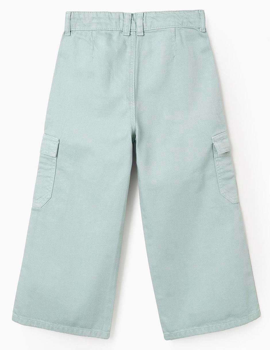 Jeans amplio lavado claro para niña 2