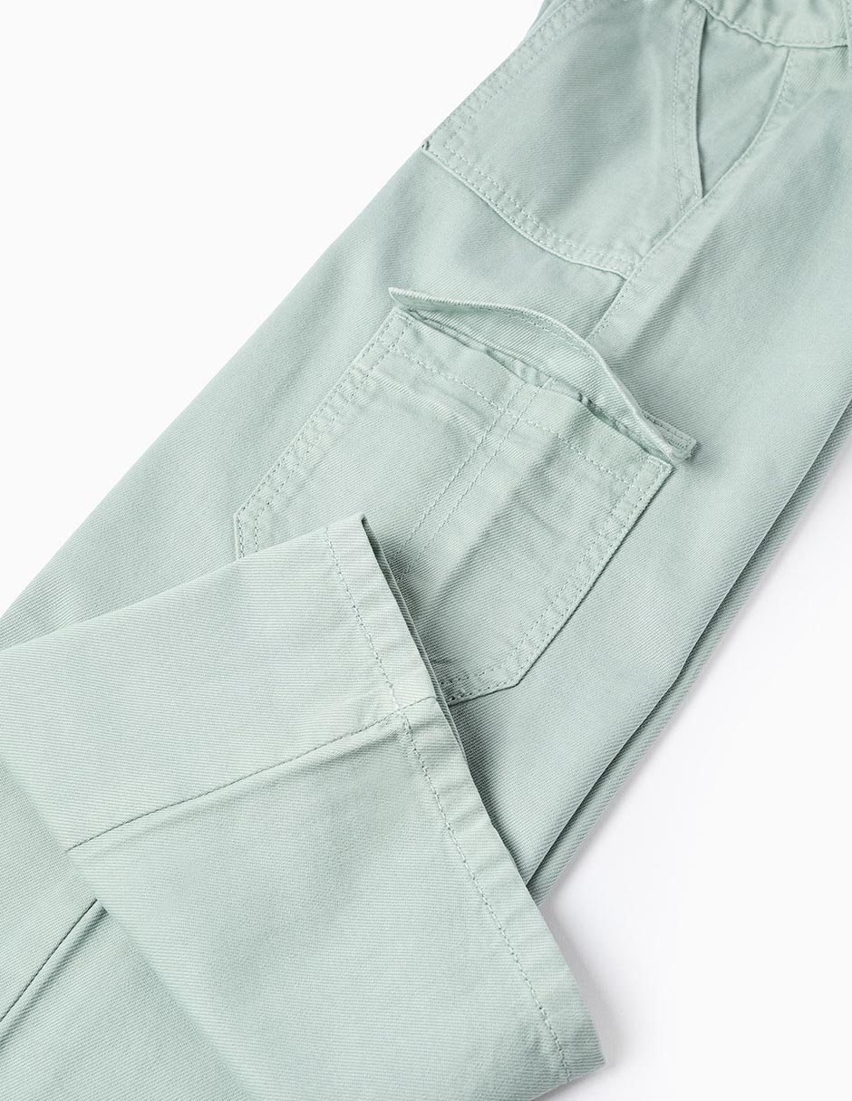 Jeans amplio lavado claro para niña 4