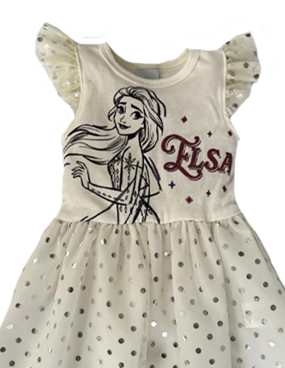 Vestido Elsa manga volantes para niña 2