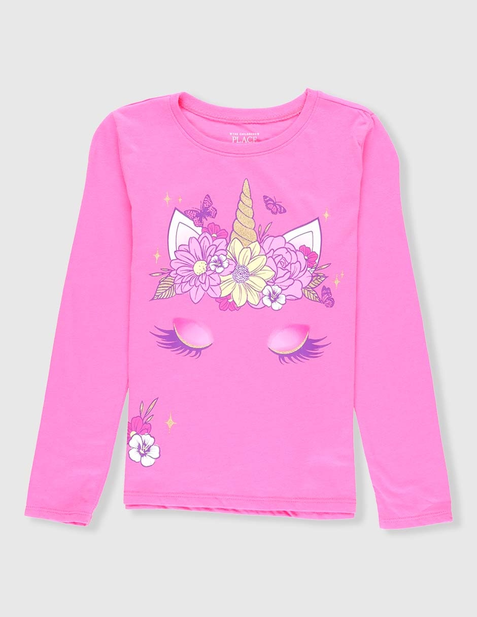 Playera manga larga para niña Playera manga larga para niña
