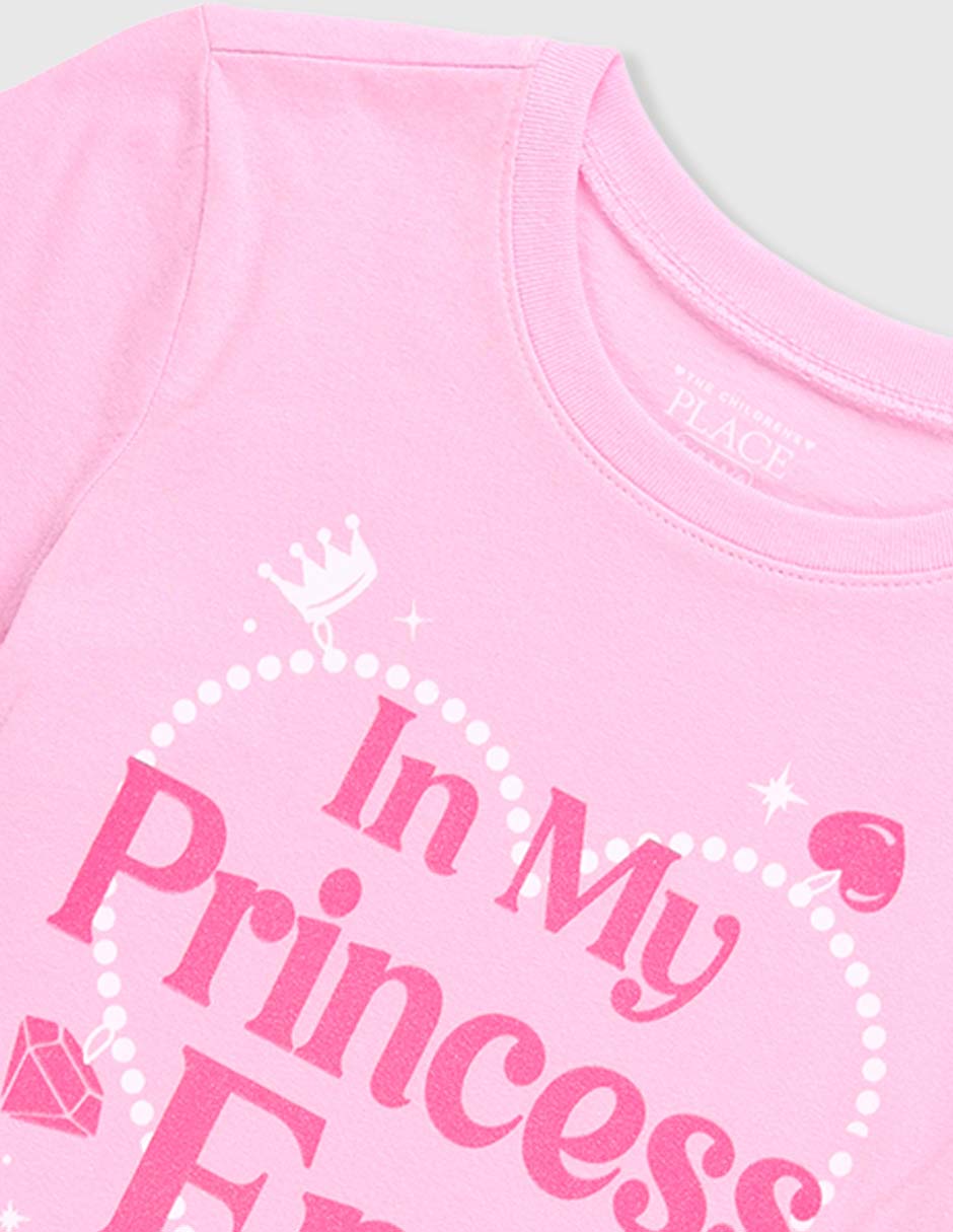 Playera The Childrens Place In My Princess Era manga corta para niña 4