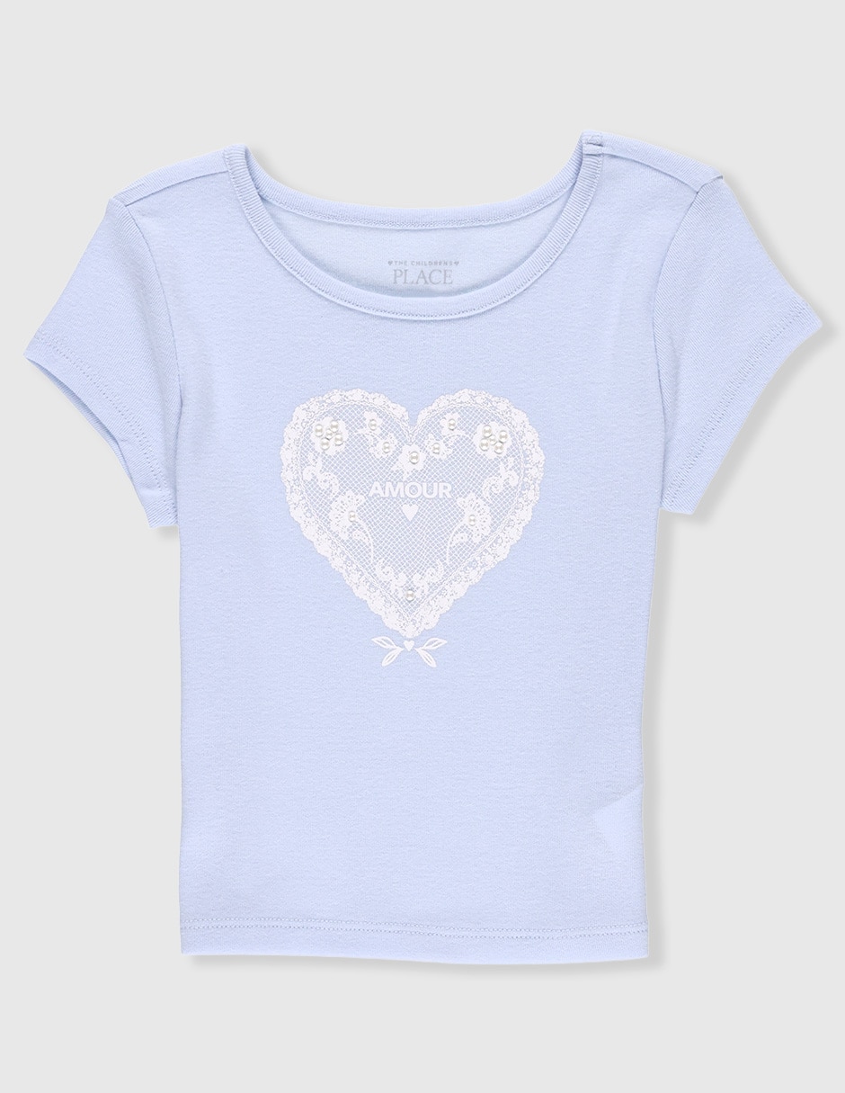 Playera manga corta para niña