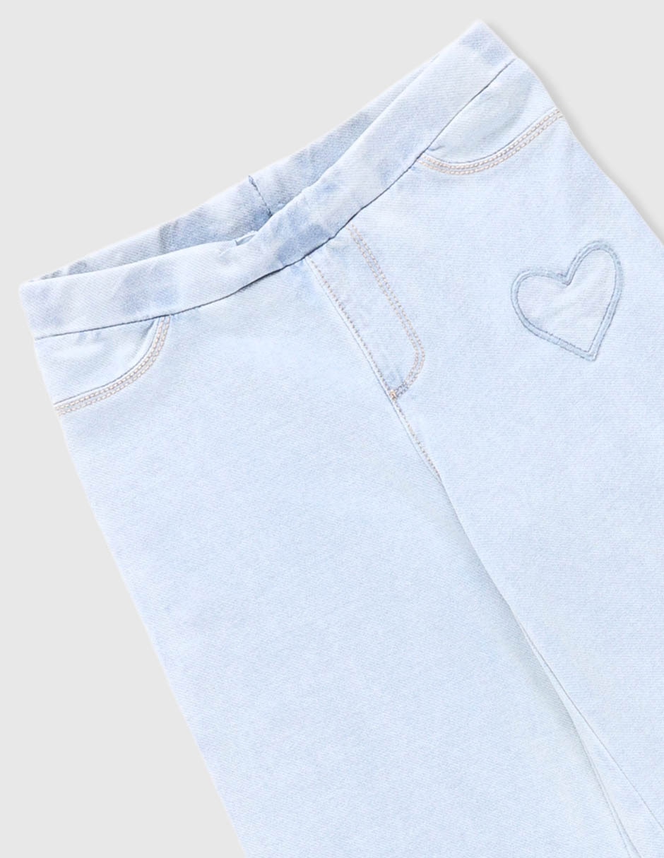Jeans campana lavado claro para niña 3