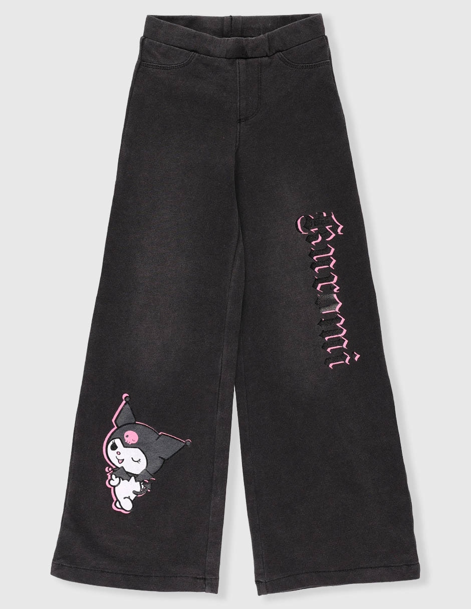 Jeans campana lavado obscuro para niña