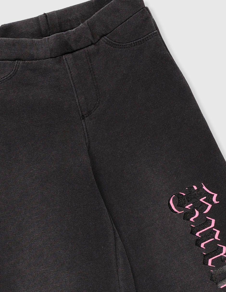 Jeans campana lavado obscuro para niña 4
