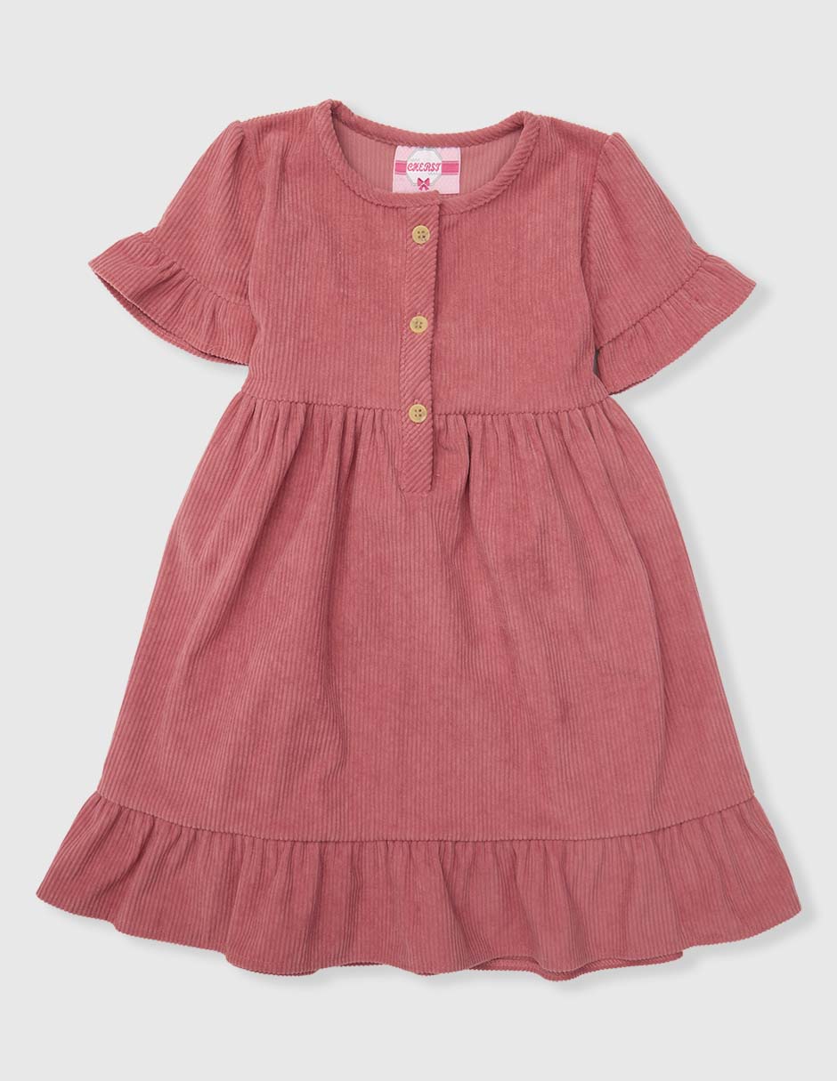 Vestido manga volantes para niña 1