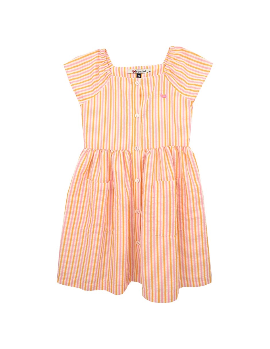 Vestido Mandarina manga regular para niña 1