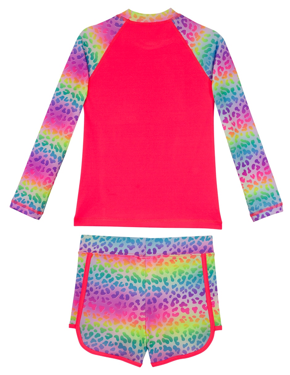 Conjunto wetshirt estampado animal print para niña 2