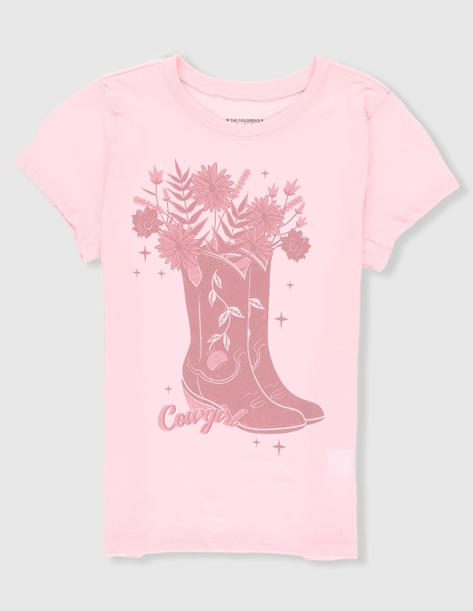 Playera manga corta para niña