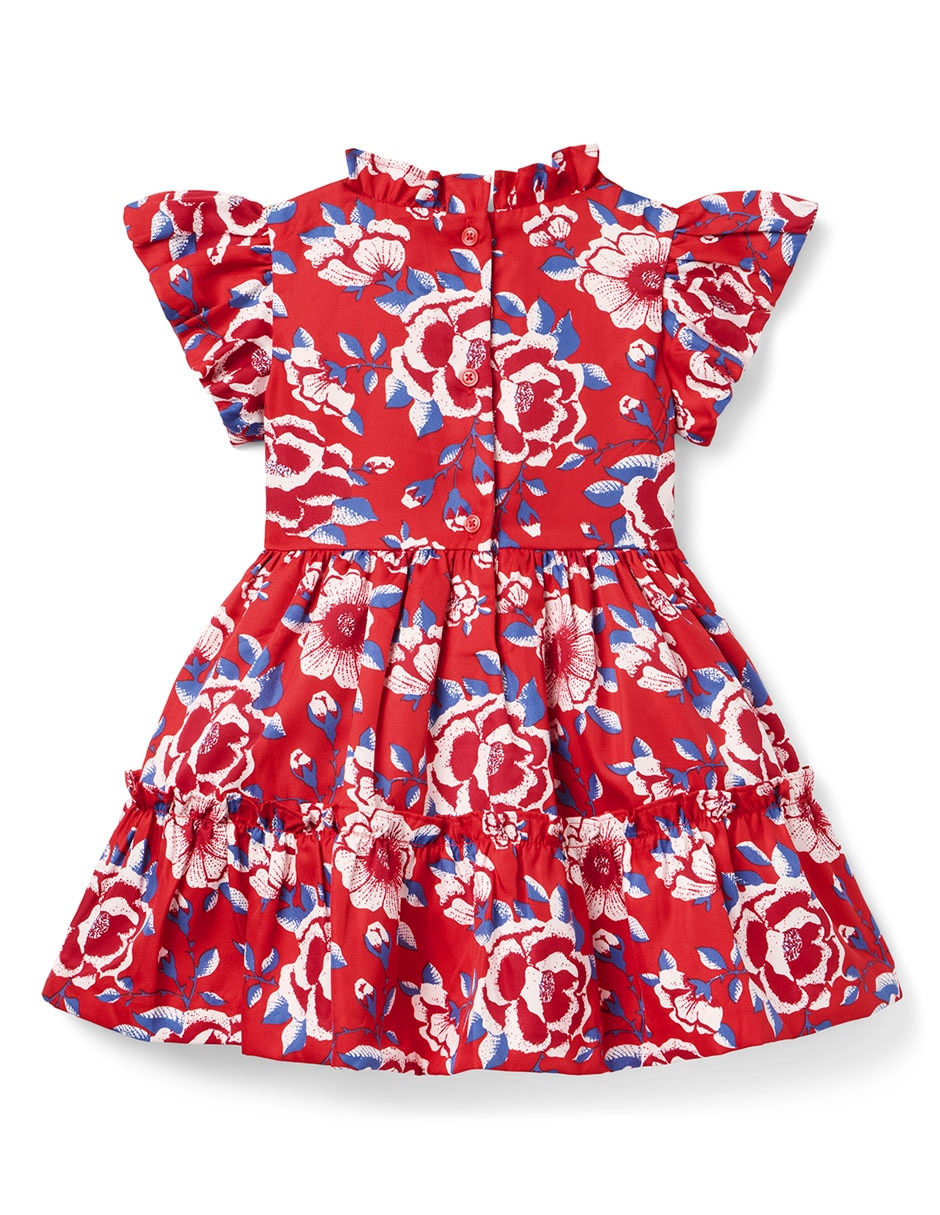 Vestido manga mariposa para niña 2