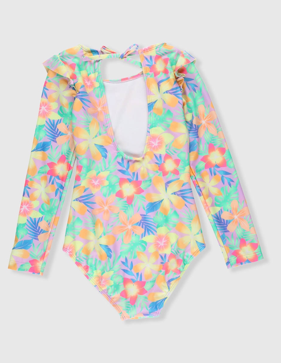 Wetsuit estampado floral para niña 2