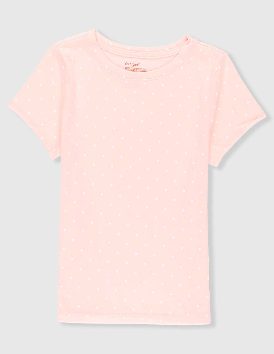 Playera Cat & manga corta para niña