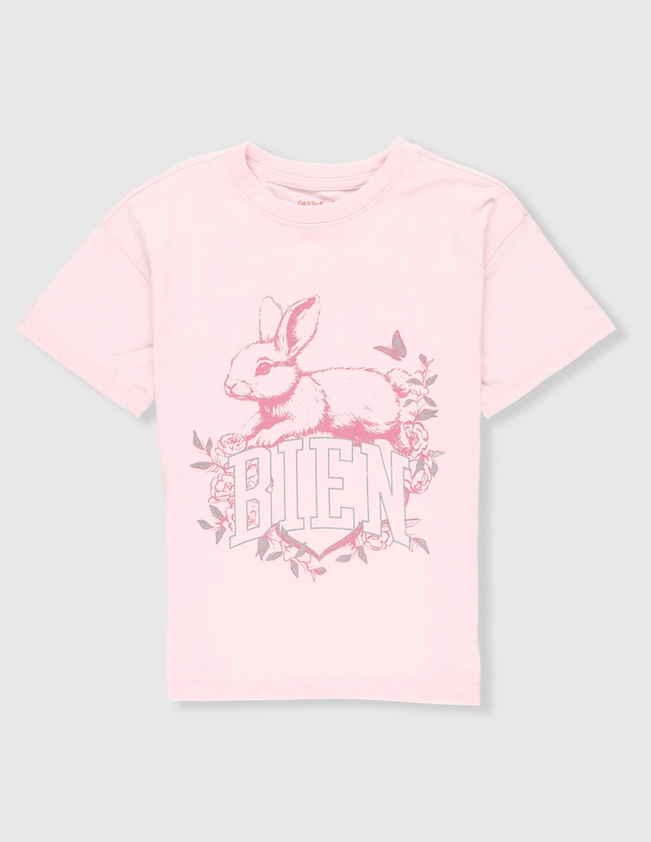 Playera manga corta para niña