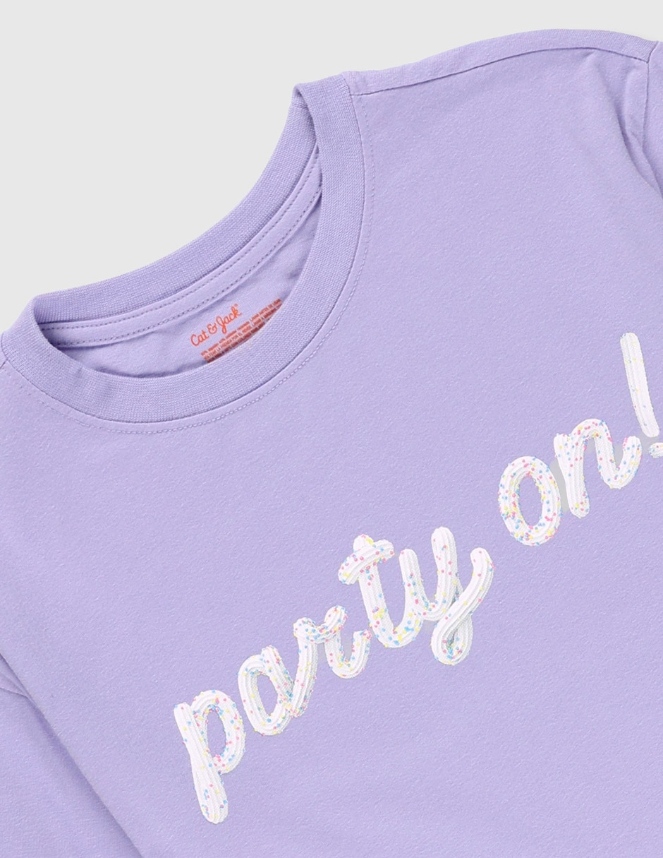 Playera Cat & manga corta para niña 3
