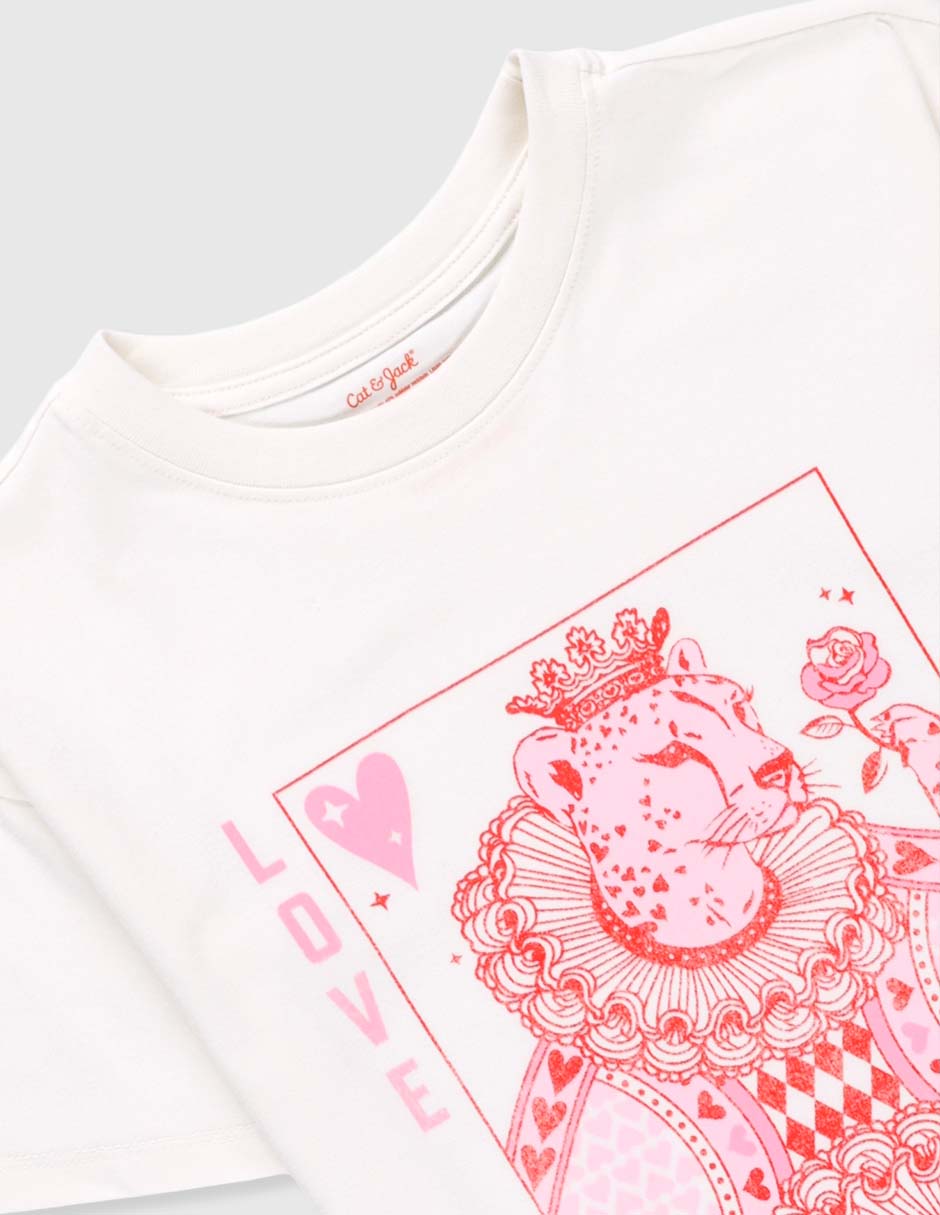 Playera Cat & manga corta para niña 4