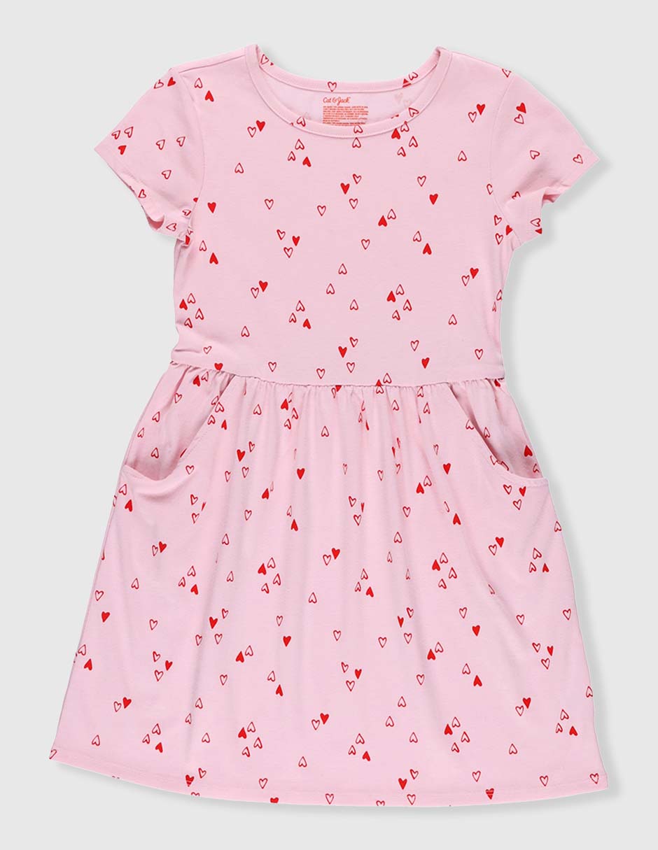 Vestido manga cap para niña