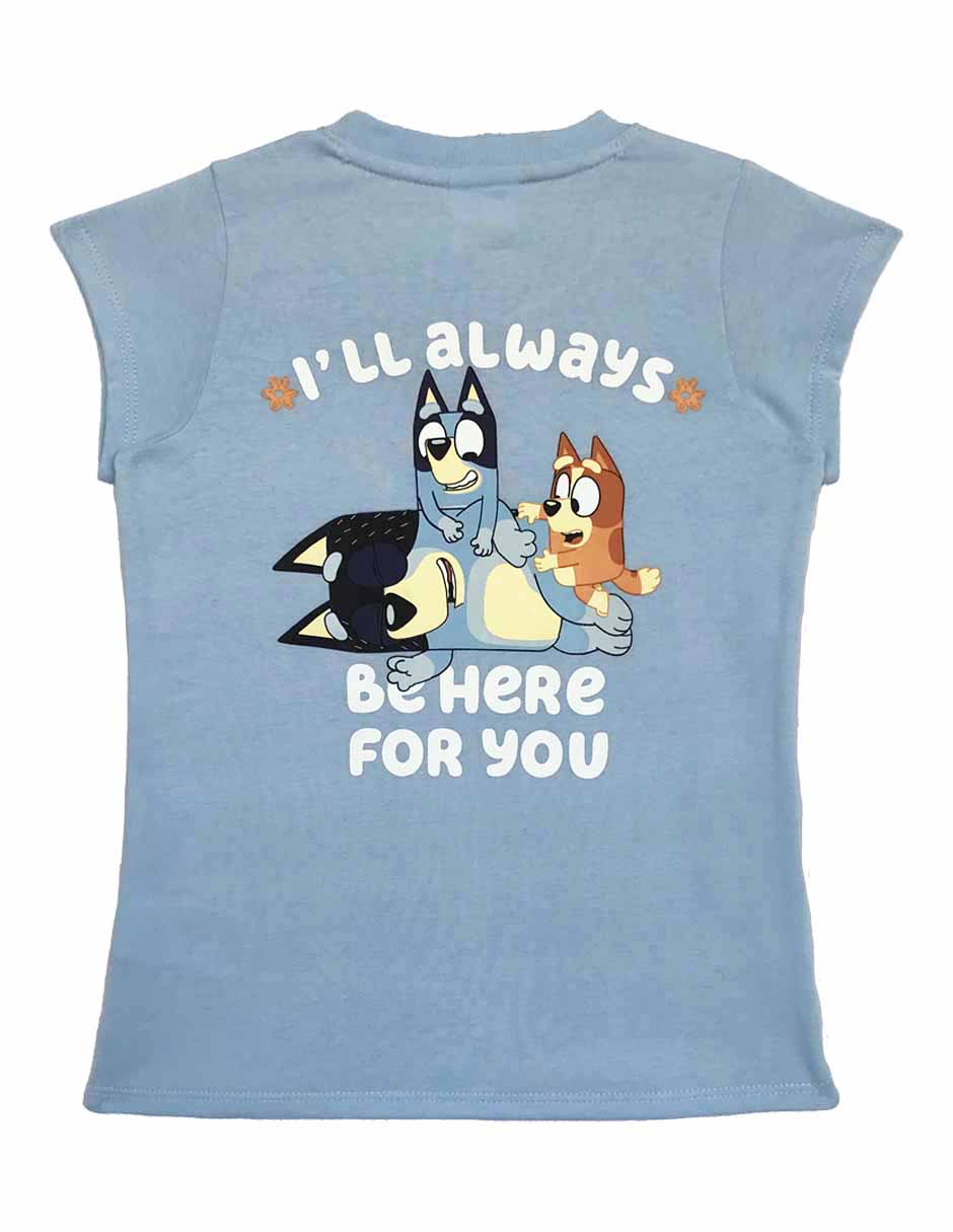 Playera Bluey manga corta para niña 2