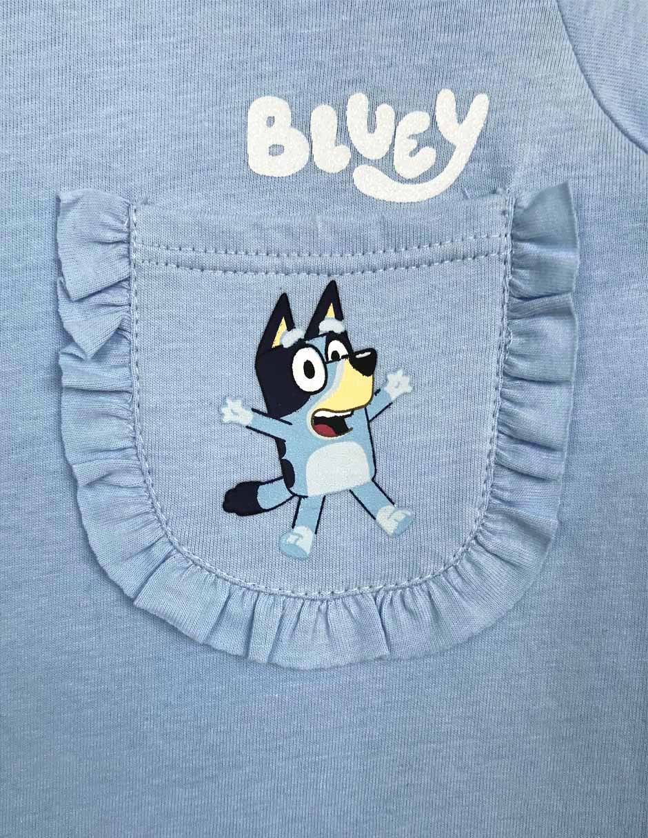 Playera Bluey manga corta para niña 3