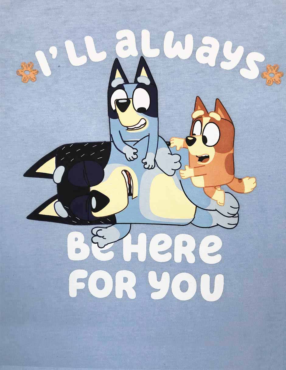 Playera Bluey manga corta para niña 4