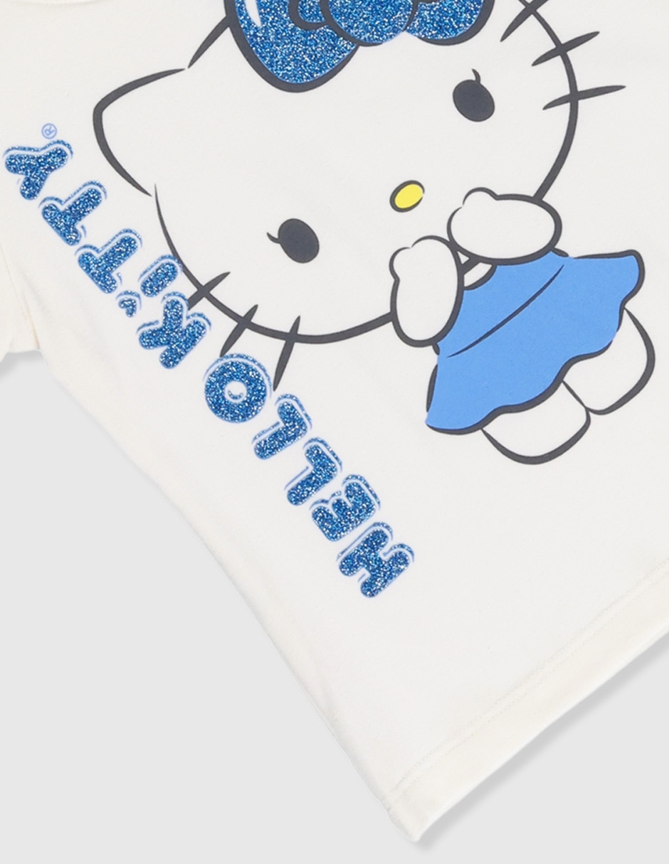 Playera Hello Kitty manga corta para niña 4