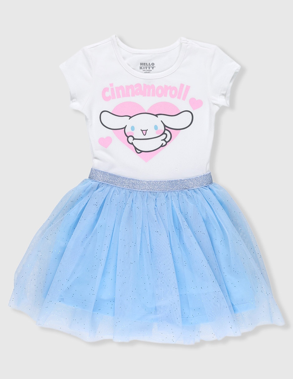 Vestido Hello Kitty And Friends manga corta para niña Vestido Hello Kitty And Friends manga corta para niña
