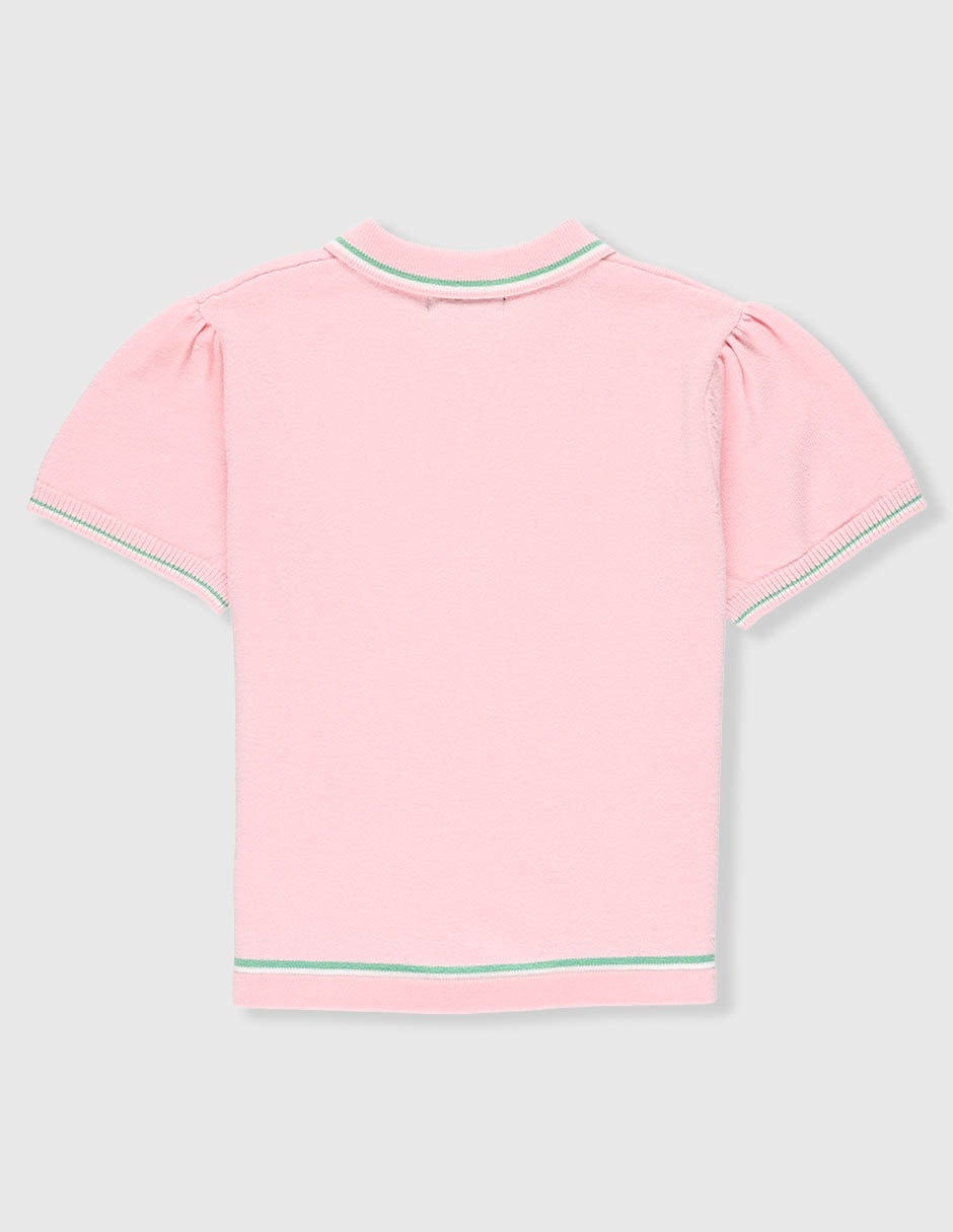 Playera tipo polo de algodón para niña 2