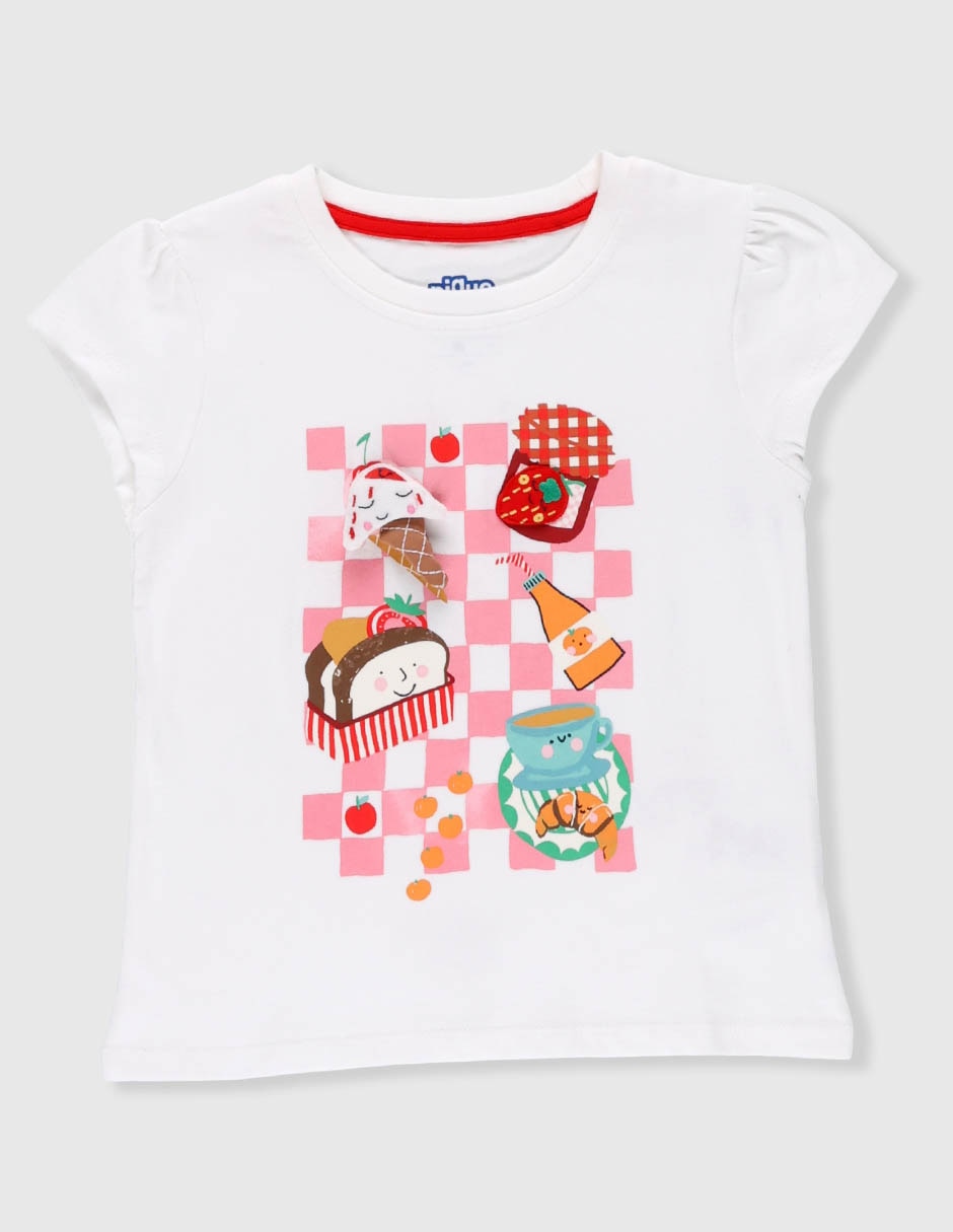 Playera manga corta para niña