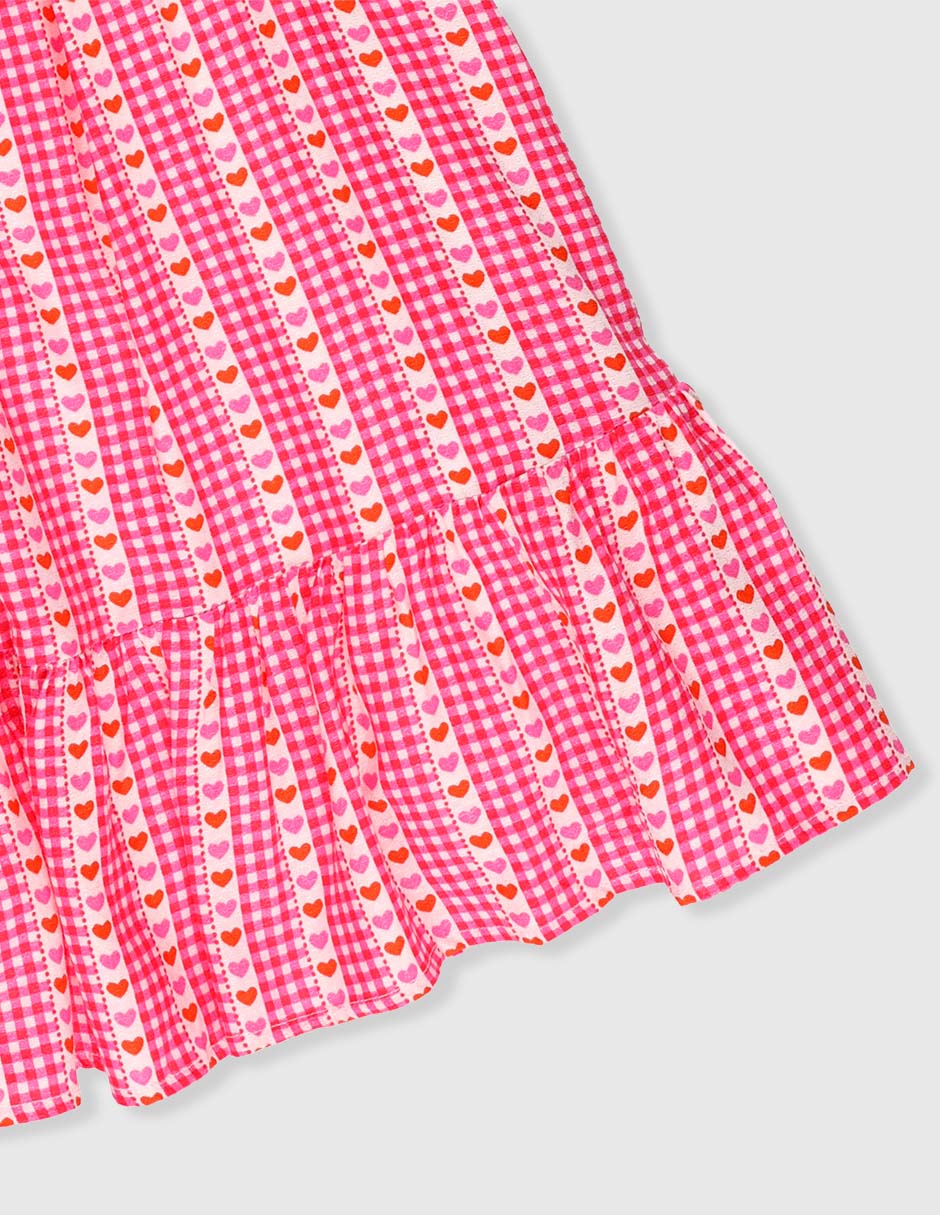 Vestido manga mariposa para niña 4