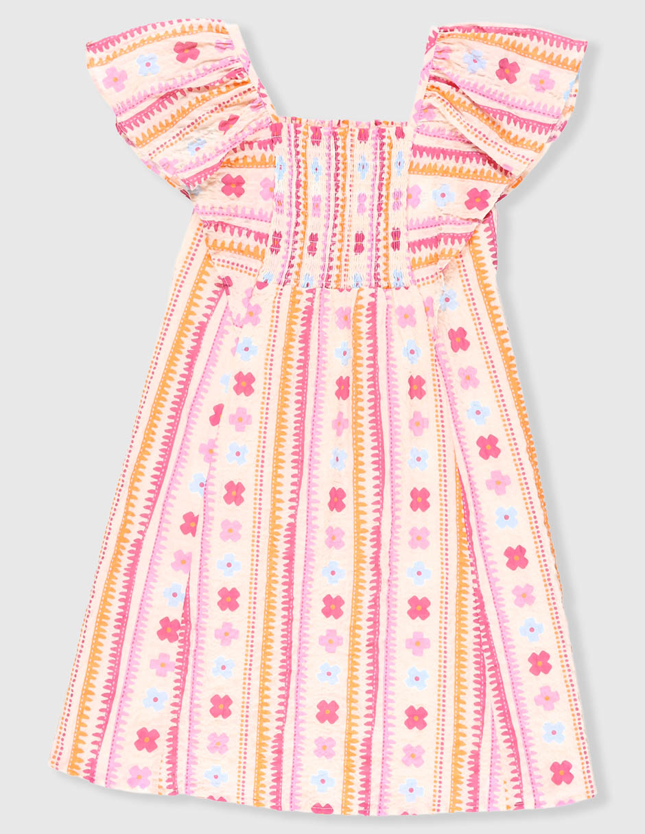 Vestido manga volantes para niña 2