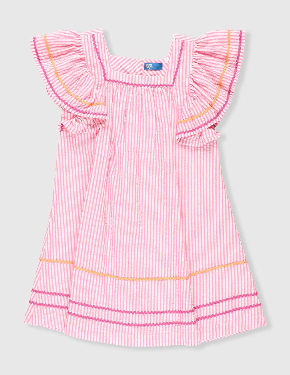 Vestido manga mariposa para niña