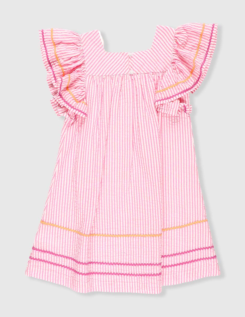 Vestido manga mariposa para niña 2