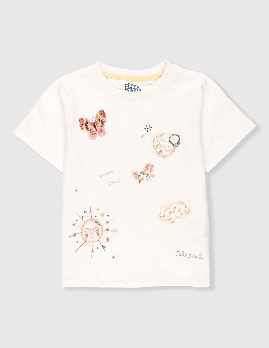 Playera manga corta para niña