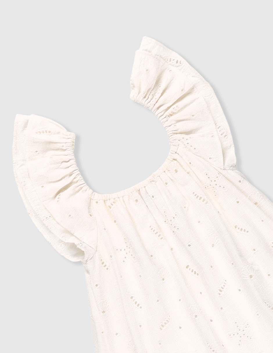 Vestido manga volantes para niña 3
