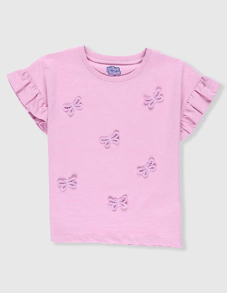Playera manga corta para niña