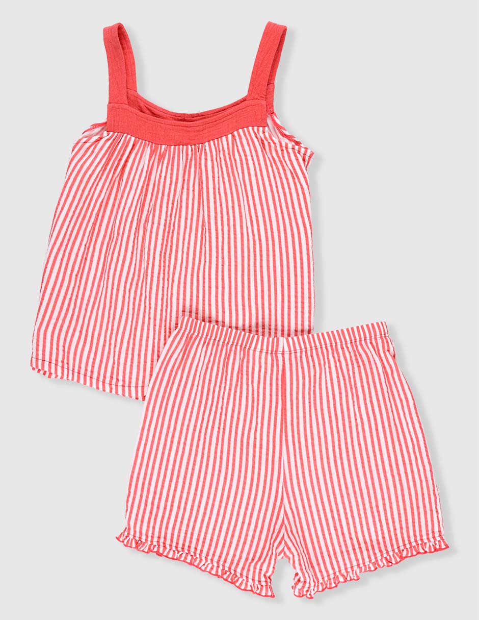 Set traje de baño short para niña 2