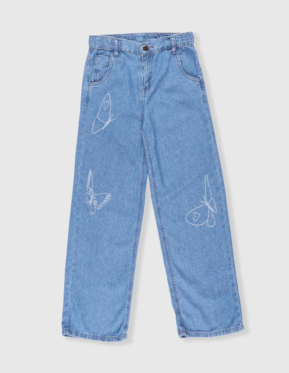 Jeans straight para niña