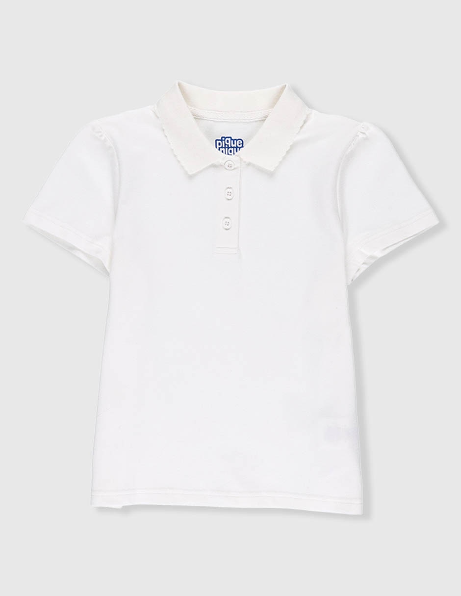 Playera tipo polo de algodón para niño