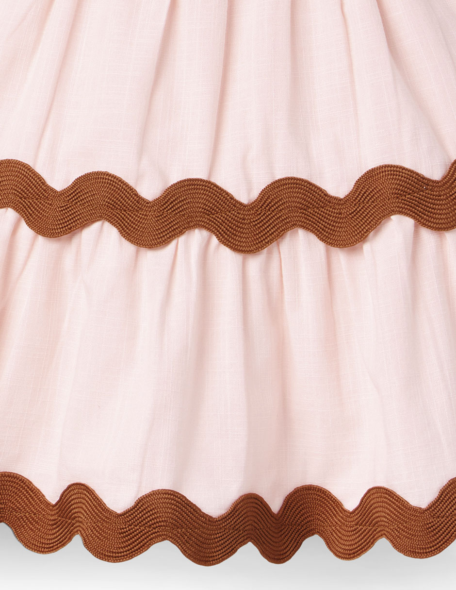 Vestido manga mariposa para niña 3
